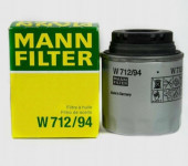 Фильтр масляный MANN-FILTER W712/94 (1*10 шт.) (Fabia II, Octavia II, Golf V, Passat, Polo V) Фильтр масляный MANN-FILTER W712/94 (1*10 шт.) (Fabia II, Octavia II, Golf V, Passat, Polo V)
