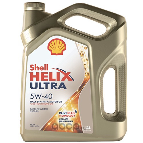 Масло мотор.  5W40 Shell Helix Ultra API SN SN+ ACEA A3/B4 пластик (4 л.) 1*4 шт. (Турция)