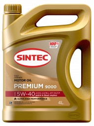 Масло мотор. SINTEC PREMIUM 9000 SAE 5W40 ACEA A3/B4 API SN/CF 4л (1*4шт) Масло мотор. SINTEC PREMIUM 9000 SAE 5W40 ACEA A3/B4 API SN/CF 4л (1*4шт)