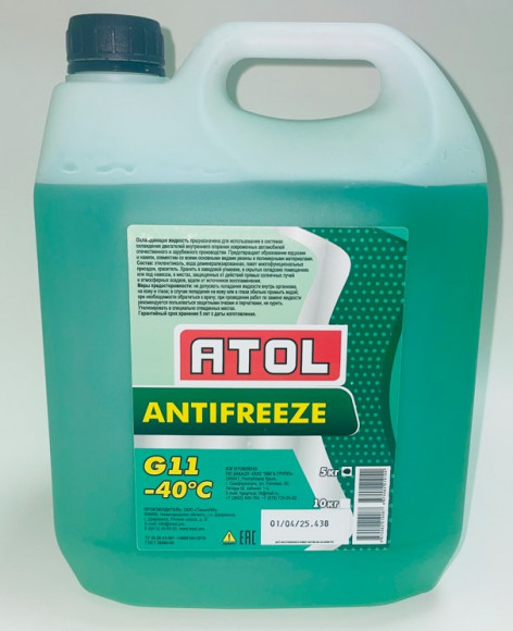 Антифриз A-40 ATOL зелёный  (5 кг) 1*4шт