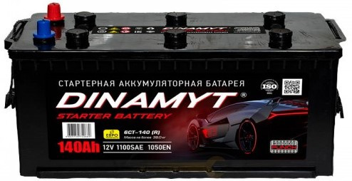 Аккумулятор 6 СТ 140 DINAMYT  (1000EN) L+ п.п.СТАНДАРТ 513x189x223