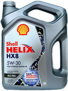 Масло мотор. 5W30 Shell Helix HX8 API SN+ ACEA A3/B4 пластик (4 л.) 1*4 ...