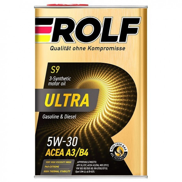 Масло мотор. ROLF ULTRA SAE 5W30 A3/B4 SL/CF 1л (1*12шт)