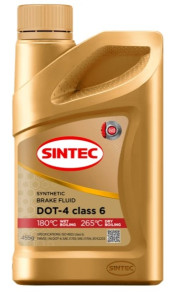 Жидкость тормоз. ДОТ-4 Sintec CLASS 6 0,455гр (1*28шт) Жидкость тормоз. ДОТ-4 Sintec CLASS 6 0,455гр (1*28шт)