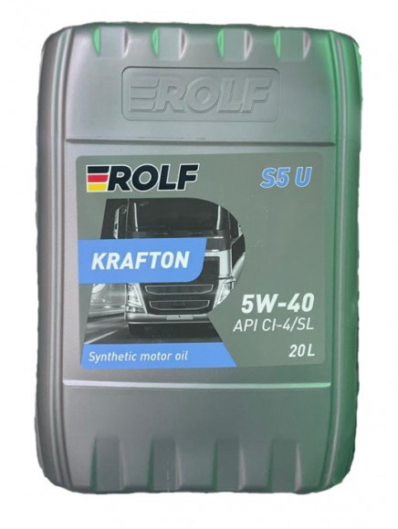 Масло мотор. ROLF KRAFTON S5 U SAE  5W40 ACEA Е7-12; API CI-4/SL  (ПЛАСТИК) 20л