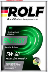 АКЦИЯ Масло мотор. 5W40 ROLF Energy A3/B4 SN/CF Акция 4л по цене 3л (4л) 1*4шт АКЦИЯ Масло мотор. 5W40 ROLF Energy A3/B4 SN/CF Акция 4л по цене 3л (4л) 1*4шт