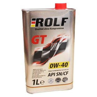 Масло мотор. ROLF GT SAE 0W40 API SN/CF 4л (1*4шт) Масло мотор. ROLF GT SAE 0W40 API SN/CF 4л (1*4шт)