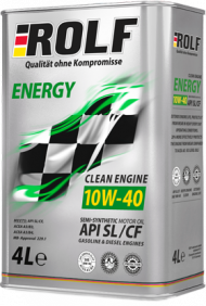 Масло мотор. ROLF Energy SAE 10W40 API  SL/CF 4л (1*4шт) Масло мотор. ROLF Energy SAE 10W40 API  SL/CF 4л (1*4шт)