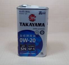 Масло моторное TAKAYAMA SAE 0W20 ILSAC GF-6А API SР (1л) 1*12шт