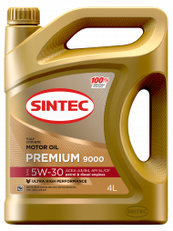 Акция 5л по цене 4л Масло мотор. SINTEC PREMIUM 9000 SAE 5W30 ACEA A3/B4 API SL/CF (5л) 1*4шт Акция 5л по цене 4л Масло мотор. SINTEC PREMIUM 9000 SAE 5W30 ACEA A3/B4 API SL/CF (5л) 1*4шт