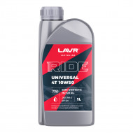 Ln7753 Масло мотор. 4T 10W50 SM LAVR MOTO RIDE UNIVERSAL, 1 л 1*16шт Ln7753 Масло мотор. 4T 10W50 SM LAVR MOTO RIDE UNIVERSAL, 1 л 1*16шт