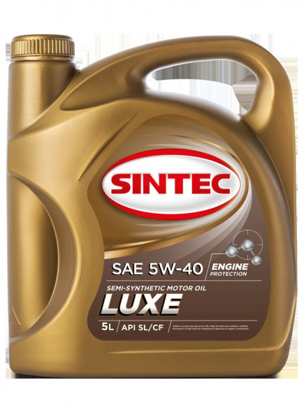 Акция 5л по цене 4л Масло мотор. SINTEC LUXE 5000 SAE 5W40 API SL/CF 5л (1*4шт)