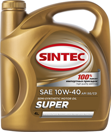 Акция 5л по цене 4л Масло мотор. SINTEC SUPER 3000 SAE 10W40 API SG/CD 5л (1*4шт)