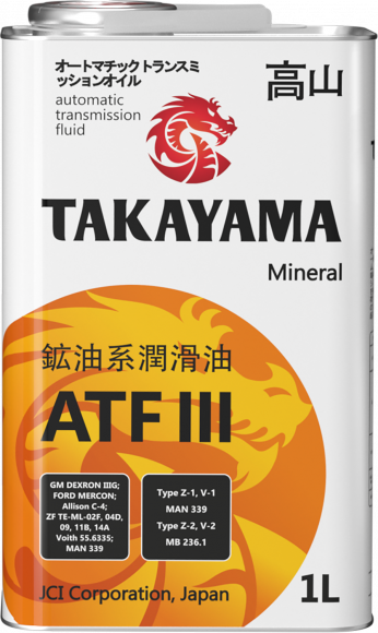 Масло трансмиссионное TAKAYAMA  ATF lll (1л) 1*12шт