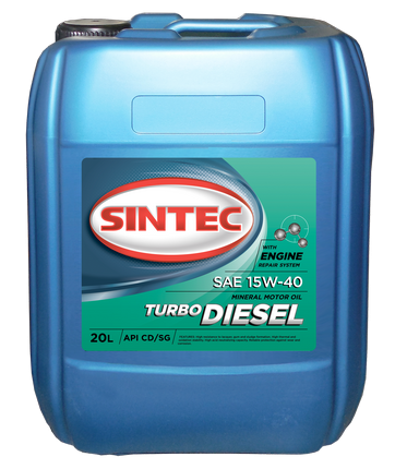 Масло мотор. SINTEC TURBO DIESEL SAE 15W40 API CD 20л