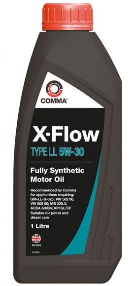 Масло мотор.  5W30 COMMA X-FLOW TYPE LL SL/CF A3/B4 пластик (1 л.) 1*12 шт.