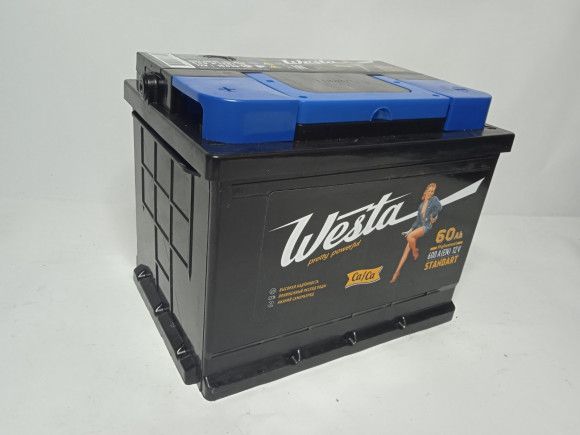 Аккумулятор 6ст- 60 Westa Black (п.т. 600А) Евро 242x175x190