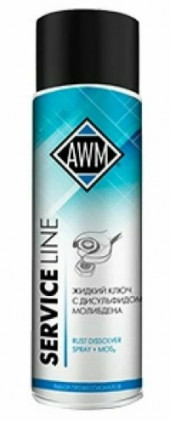 Жидкий ключ с дисульфидом молибдена AWM, в аэроз. уп. 650 мл (12шт) Жидкий ключ с дисульфидом молибдена AWM, в аэроз. уп. 650 мл (12шт)