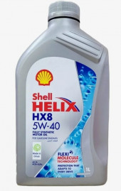 Масло мотор.  5W40 Shell Helix HX8 API SN SN+ ACEA A3/B4 пластик (1 л.) 1*12 шт.(Турция)