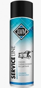 Смазка силиконовая бесцветная AWM, в аэроз. уп. 650 мл (12шт) Смазка силиконовая бесцветная AWM, в аэроз. уп. 650 мл (12шт)