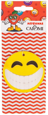 Ароматизатор картонный CAROMI "Смайлик" Клубника