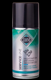 Защитный лак для клемм аккумулятора AWM, в аэроз. уп. 210 мл (12шт) Защитный лак для клемм аккумулятора AWM, в аэроз. уп. 210 мл (12шт)