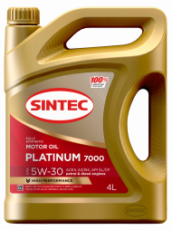 Масло мотор. SINTEC PLATINUM 7000 SAE 5W30 A3/B4 SL/CF 4л (1*4шт)