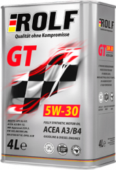 Масло мотор. ROLF GT SAE 5W30 ACEA A3/B4 4л (1*4шт) Масло мотор. ROLF GT SAE 5W30 ACEA A3/B4 4л (1*4шт)