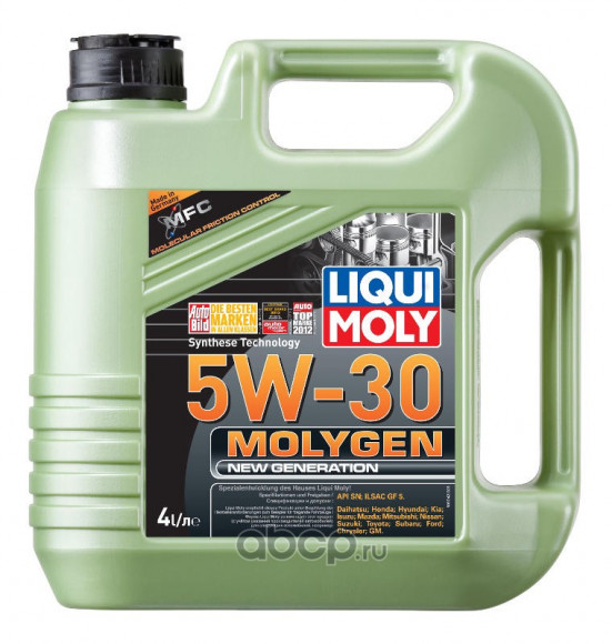 Масло мотор.  5W30 Liqui Moly Molygen New Generation API SP ILSAC GF-6A пластик (4 л.) 1*4шт. (9042)