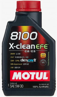 Масло мотор. 5W30 MOTUL 8100 X-CLEAN EFE SP C3 пластик (1 л.) 1*12 шт. (Вьетнам) Масло мотор. 5W30 MOTUL 8100 X-CLEAN EFE SP C3 пластик (1 л.) 1*12 шт. (Вьетнам)