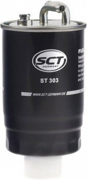 Фильтр топливный SCT ST 303- VW T2/GOLF 2/LT/POLO 1.3D-2.4D/HONDA ACCORD 2.0D -00