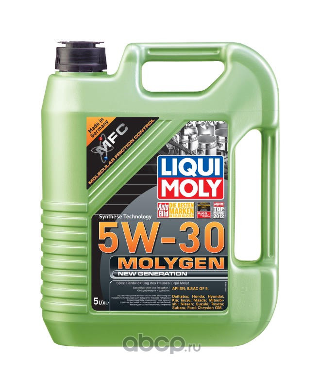 Масло мотор. 5W30 Liqui Moly Molygen New Generation API SP ILSAC GF-6A ...