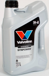 Масло мотор.  5W40 Valvoline SYNPOWER  SN/CF A3/B4 пластик (5 л.) 1*4 шт.