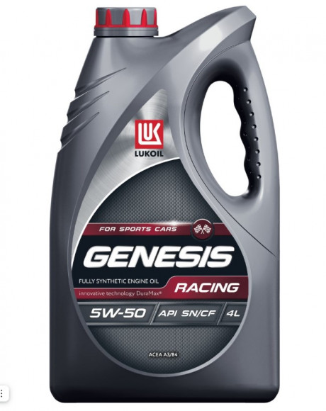 Масло мотор.  5W50 ЛУКОЙЛ GENESIS  RACING  SN, A3/B3 4л