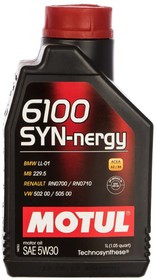 Масло мотор. MOTUL  5W30 6100 SYN-CLEAN (1л) 1*12 шт.