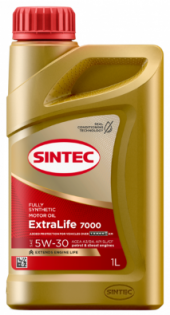 Масло мотор. SINTEC EXTRA LIFE 7000 SAE 5W30 ACEA A3/B4 API SN/CF 1л (1*12шт) Масло мотор. SINTEC EXTRA LIFE 7000 SAE 5W30 ACEA A3/B4 API SN/CF 1л (1*12шт)