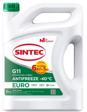 АКЦИЯ Антифриз A-40 Sintec Euro G11 (зеленый) (6 кг) Акция 6кг по цене 5кг 1*3шт АКЦИЯ Антифриз A-40 Sintec Euro G11 (зеленый) (6 кг) Акция 6кг по цене 5кг 1*3шт