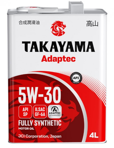 Акция 4+1 Масло моторное TAKAYAMA  Adaptec SAE 5W30 ILSAC GF-6A  API SP  (4л) 1*3шт