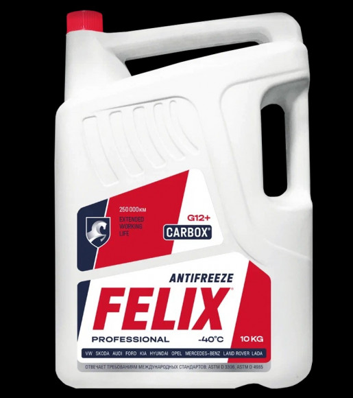 Антифриз FELIX  CARBOX, G12+ в п/э кан.10кг (2шт)