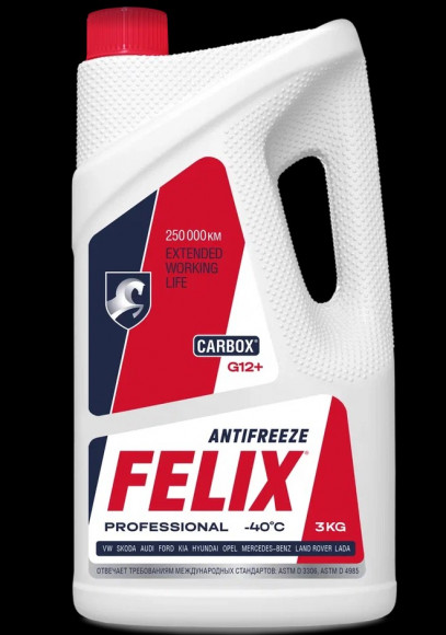 Антифриз FELIX CARBOX, G12+ в п/э кан.3кг (4шт)
