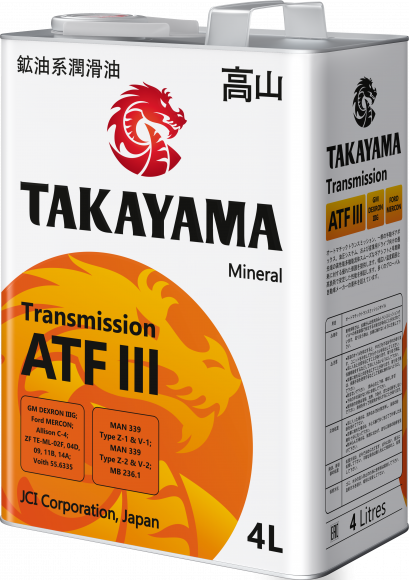 Масло трансмиссионное TAKAYAMA  ATF lll (4л) 1*4шт