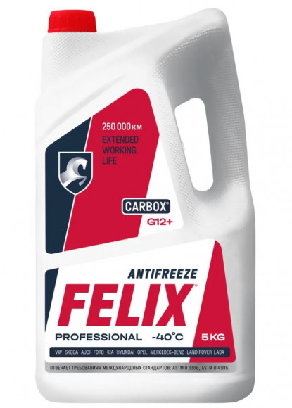 Антифриз FELIX CARBOX, G12+ в п/э кан.5кг (4шт)