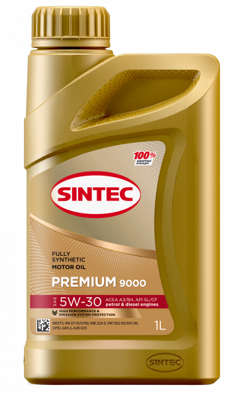 Масло мотор. SINTEC PREMIUM SAE 5W30 ACEA A3/B4 1л (1*12шт)