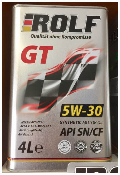 Масло мотор. ROLF GT C3 SAE 5W30 API SN/CF  20л