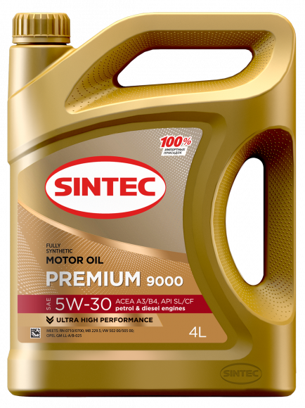 Масло мотор. SINTEC PREMIUM SAE 5W30 ACEA A3/B4 4л (1*4шт)