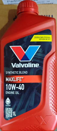 Масло мотор. 10W40 Valvoline MAXLIFE SN/CF A3/B4 пластик (1 л.) 1*12 шт.
