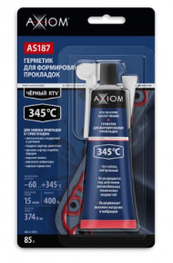 AS187 Герметик для формирования прокладок высокотемпературный RTV, чёрный AXIOM 85 гр 1*12шт AS187 Герметик для формирования прокладок высокотемпературный RTV, чёрный AXIOM 85 гр 1*12шт