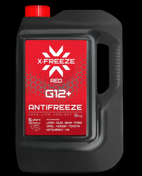 Антифриз X-FREEZE Red G12+, FELIX в п/э кан. 5кг (4шт)