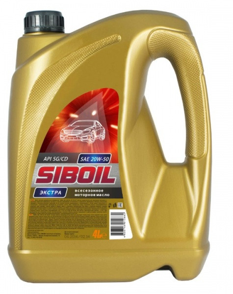 Масло мотор. 20W50 Siboil ЭКСТРА (4л) 1*3шт