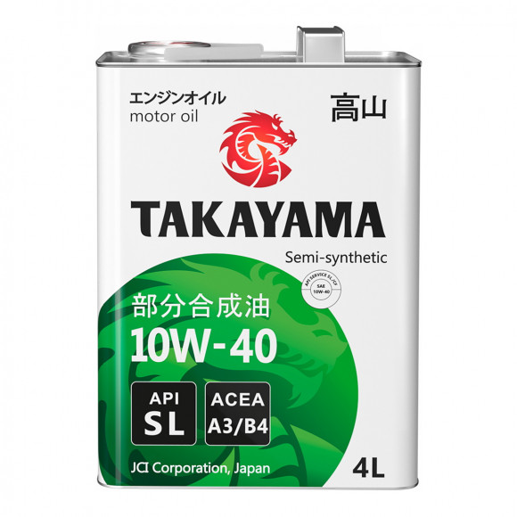 Масло моторное TAKAYAMA Safetec 10W40 API SL A3/B4 (4л) 1*4шт NEW